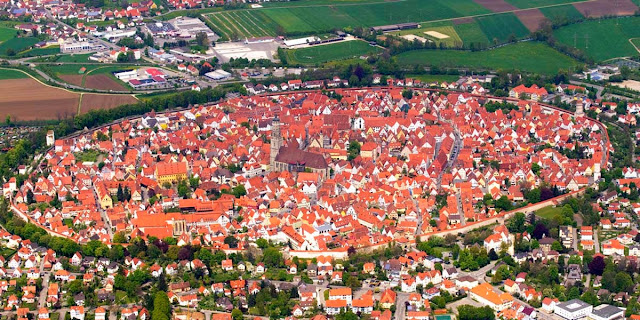 Nordlingen aeiral view - Germany