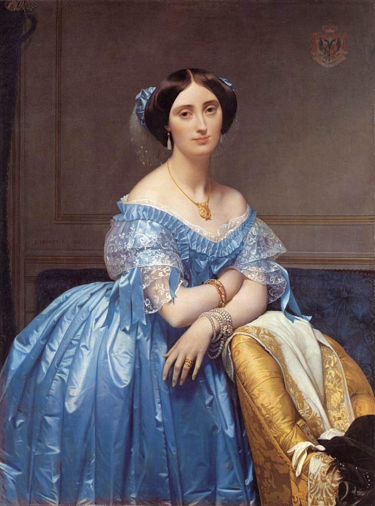 Princesa Albert de Broglie - Ingres e suas principas pinturas ~ Neoclassicismo