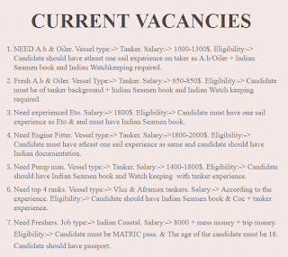 Marine jobs vacancies