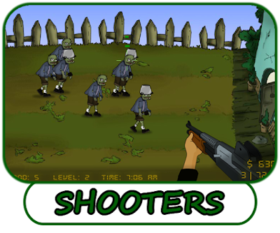 A banner for our collection of free online shooters for Android tablets and smartphones, for iPads and iPhones, for Windows and Mac computers