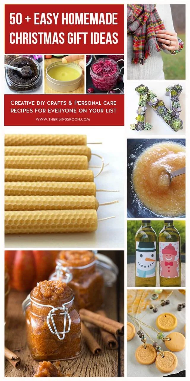 Need ideas for homemade Christmas gifts that are easy to make and will actually get used? I've got you covered! Check out this list of DIY crafts and personal care recipes for inspiration!