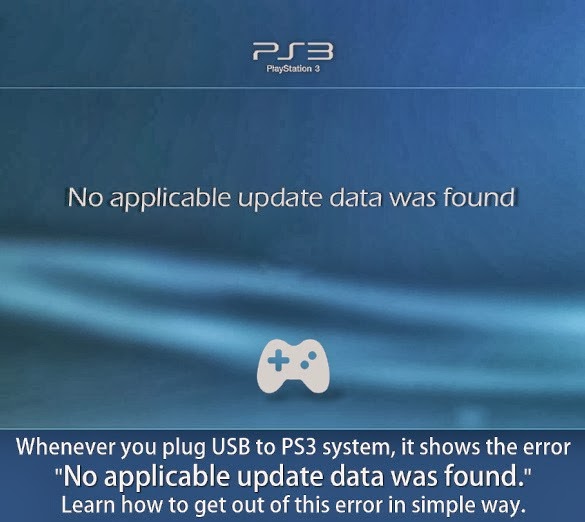 Trouw Dwars zitten kapok No Applicable Update Data Was Found - PS3 [SOLVED]