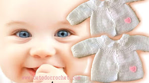 Aprende a Tejer una Chaqueta de bebé con canesú redondo / Tutorial