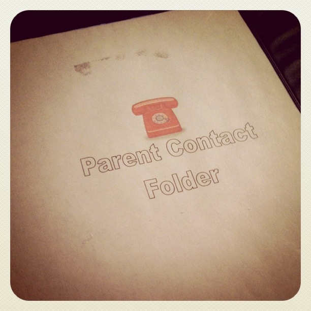 The Classy Teacher The One With The Parent Contact Folder