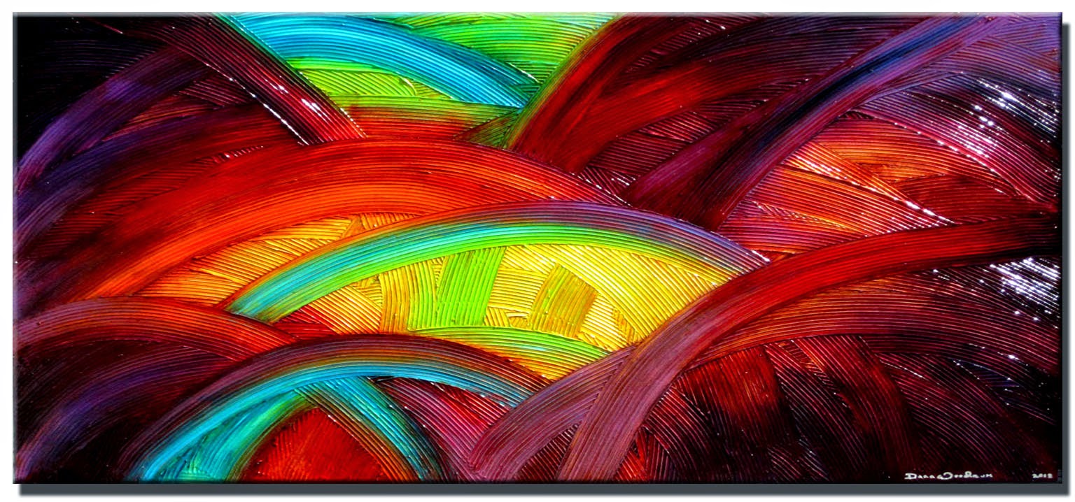 Abstract Painting "Over the Rainbow" by Dora Woodrum