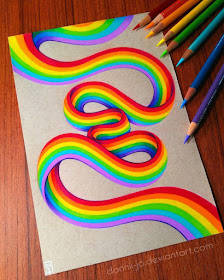 07-Rainbow-Ribbon-Danielle-Washington-Brightly-Colored-Pencil-Drawings-www-designstack-co