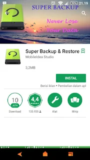 aplikasi backup kontak