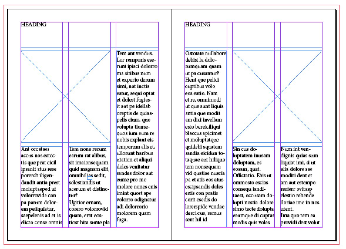 Design Practice Grid layouts InDesign