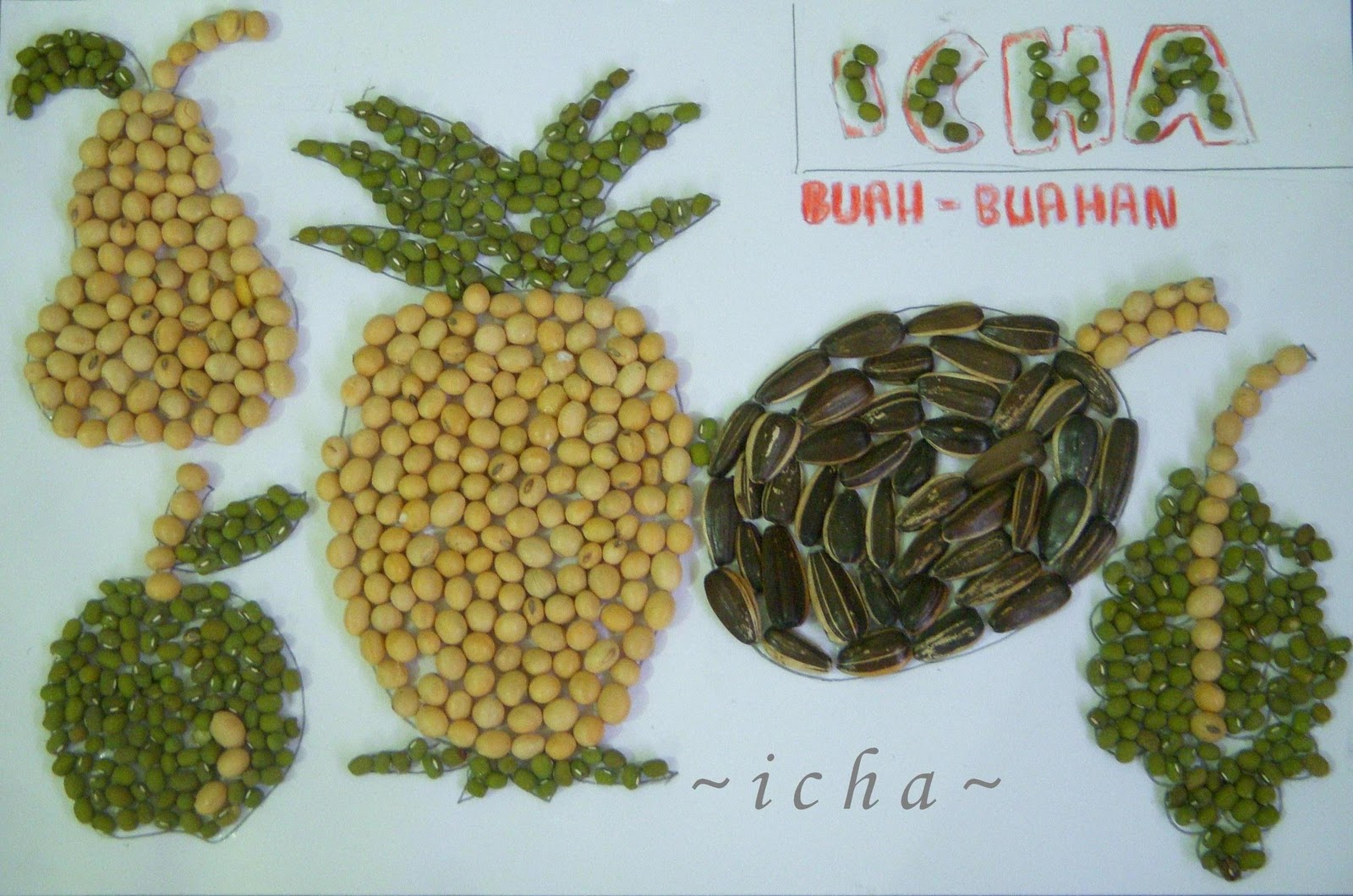 80 Contoh Kolase Buah Dari Biji Bijian Hd Kumpulan Gambar Kolase