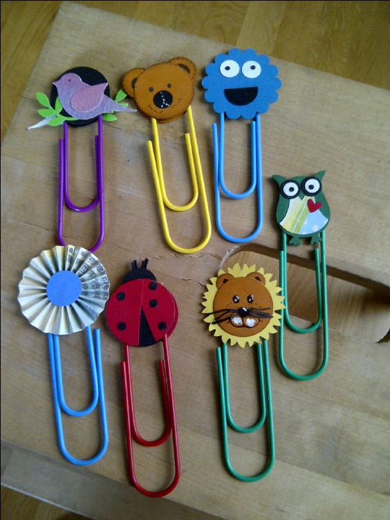 15 Manualidades para decorar clips con figuras de cartulina y foami