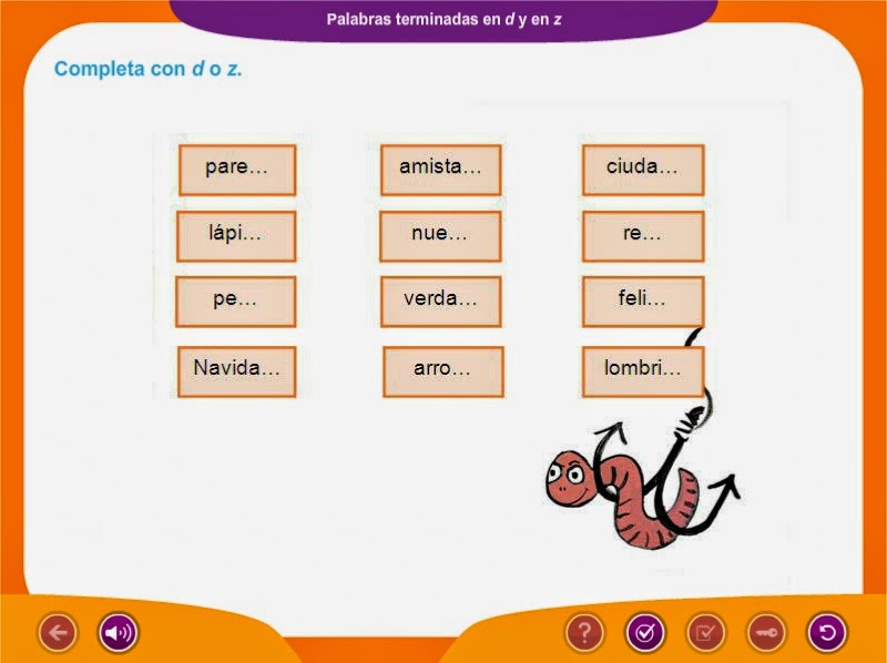 Mi cuaderno de tercero: PALABRAS TERMINADAS EN -D y -Z