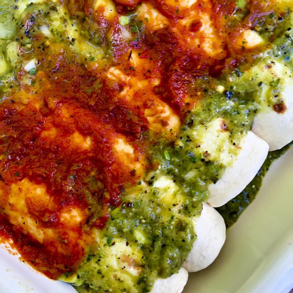 Haute + Heirloom Chicken Tinga + Grilled Corn Enchiladas with Candied