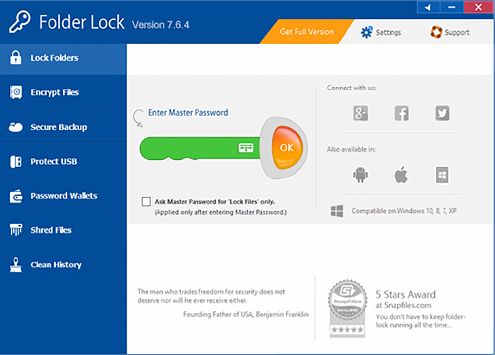 Folder Lock 7.8.9 Free Download Full