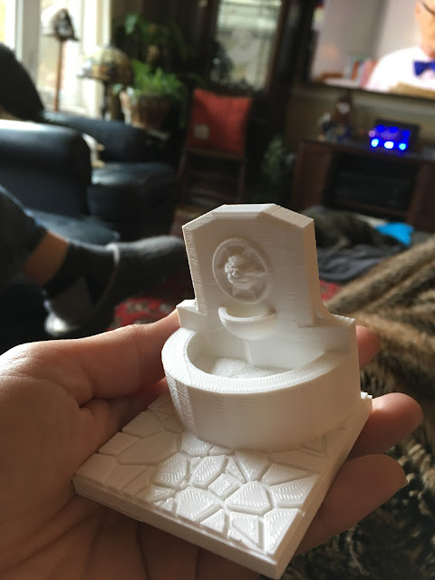3D Printed fountain for Dept 56 Dickens Village