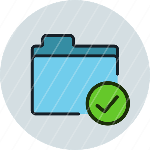 approval, check, files, folder, storage, icon, checked approval, check, files, folder, storage, icon, checked