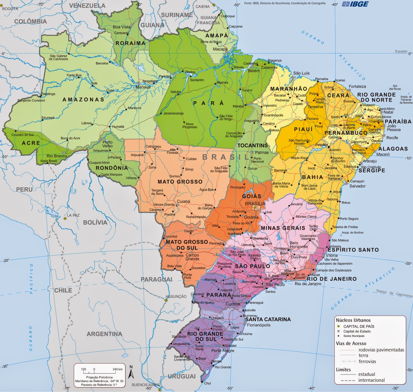 Imagens De Mapa Do Brasil - MODISEDU