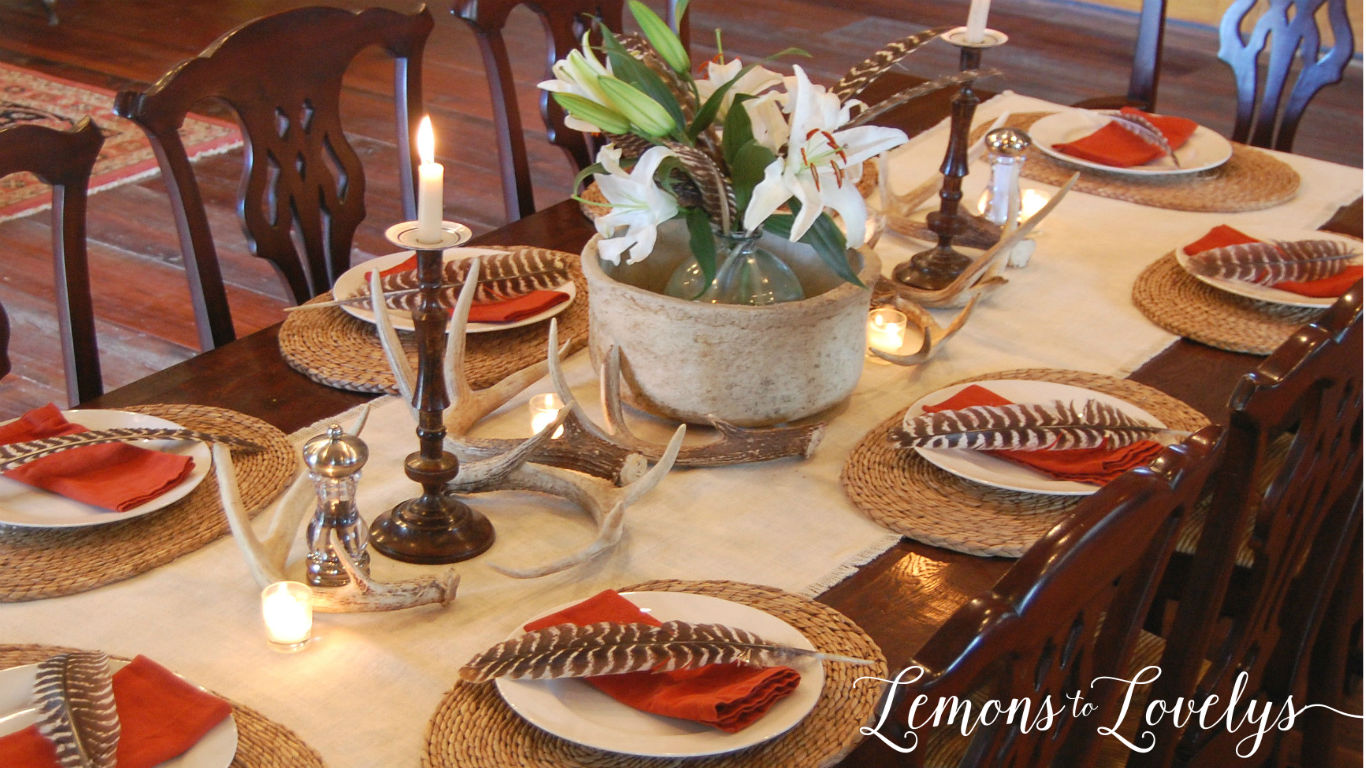 Lemons to Lovelys Hunting Camp Dinner Table