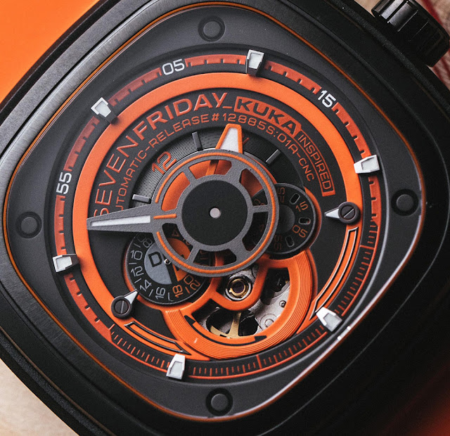 Replica SevenFriday P3/07 KUKA III Edition Automatic Orange Black Watch