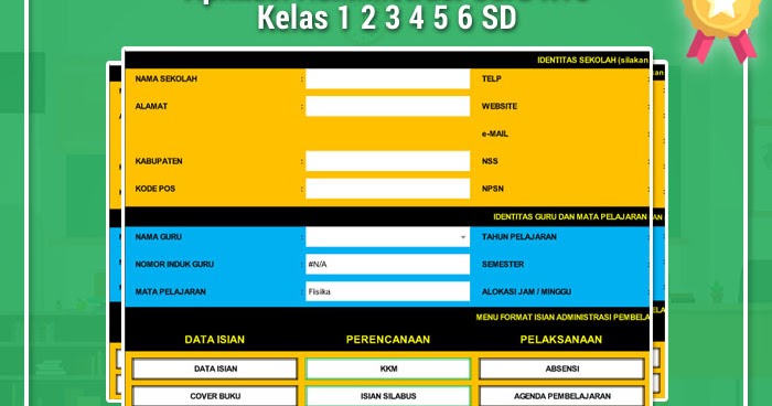 Aplikasi Administrasi Guru Kelas Sd Kurikulum 2013 2021