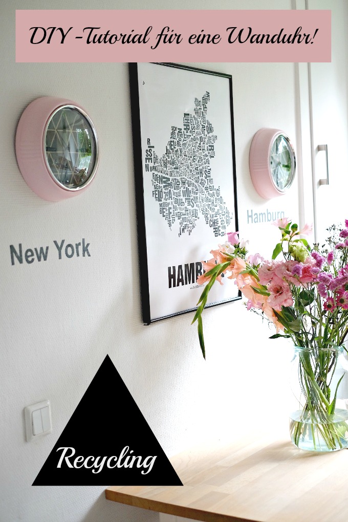 Recycling Diy Anleitung Fur Eine Tolle Wanduhr Mit Stoffresten