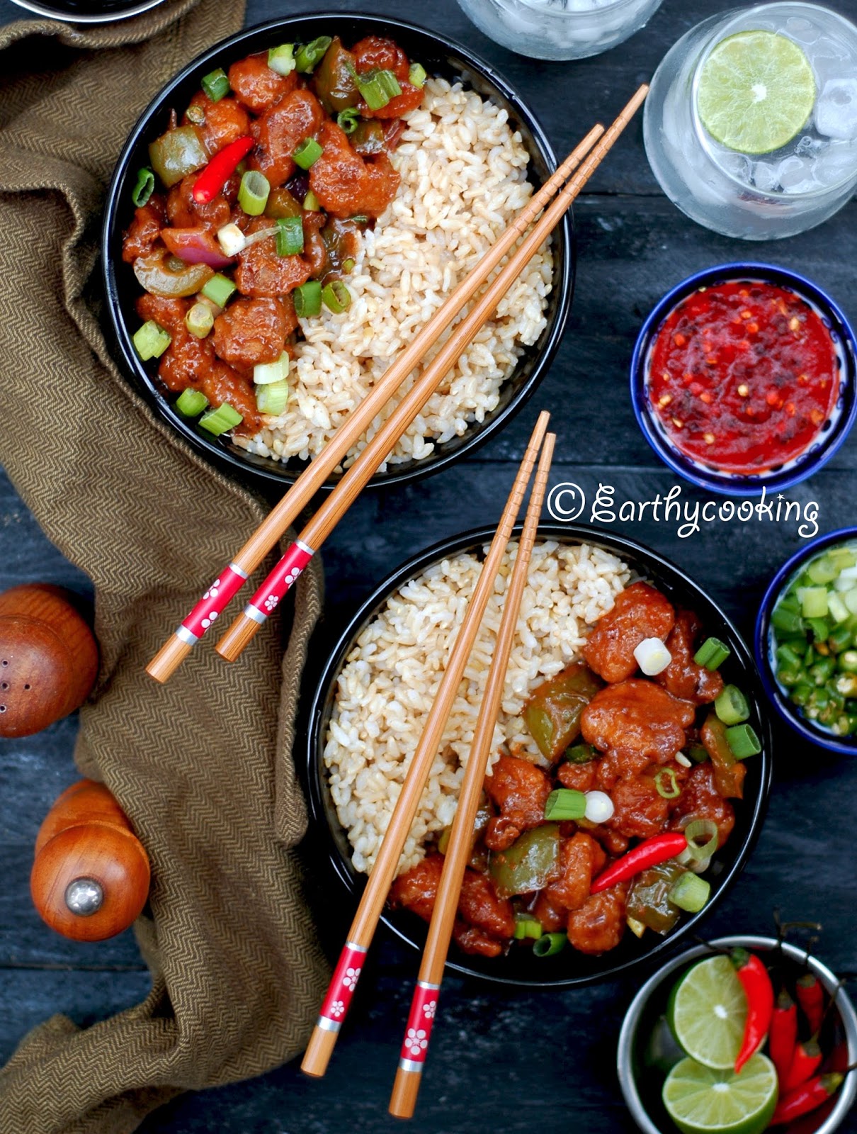 Earthycooking The Bong style Chili Chicken