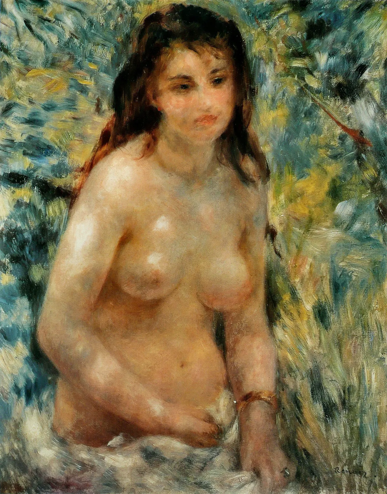 ピエール＝オーギュスト・ルノワールの陽光を浴びる裸婦