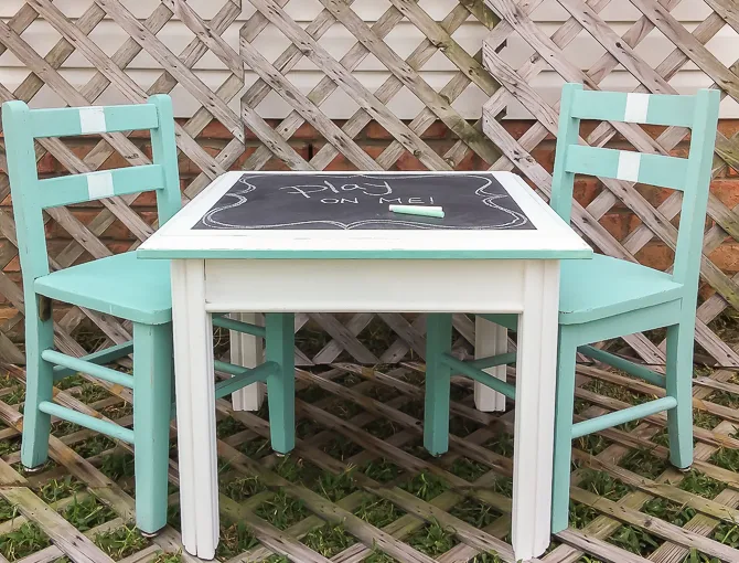 child's activity table and chairs