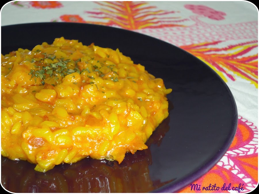 Risotto con sobrasada y bacon
