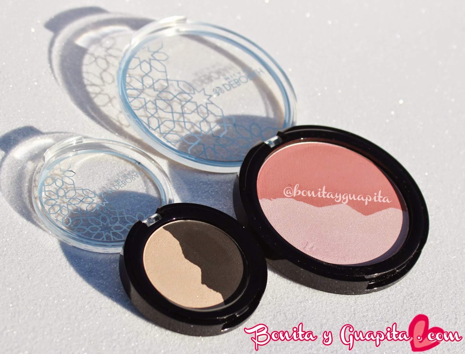 duo colorete iluminador duo de sombras