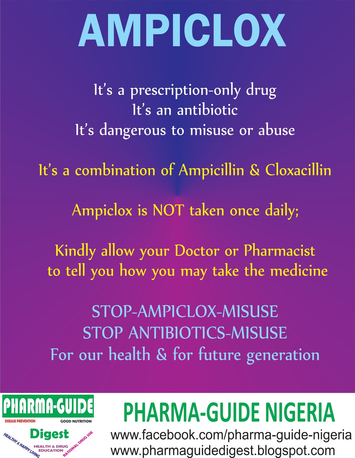 PHARMAGUIDE DIGEST [BLOG] "THE AMPICLOX CRAZE" BEEEEEECHAM? I MEAN