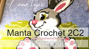 Atrévete a tejer una manta a crochet usando la técnica c2c