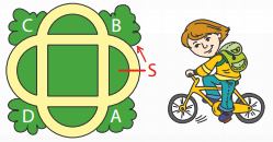 ответ на задачу Кенгуру по математике для 3 и 4 класса на движение велосипедиста по парку