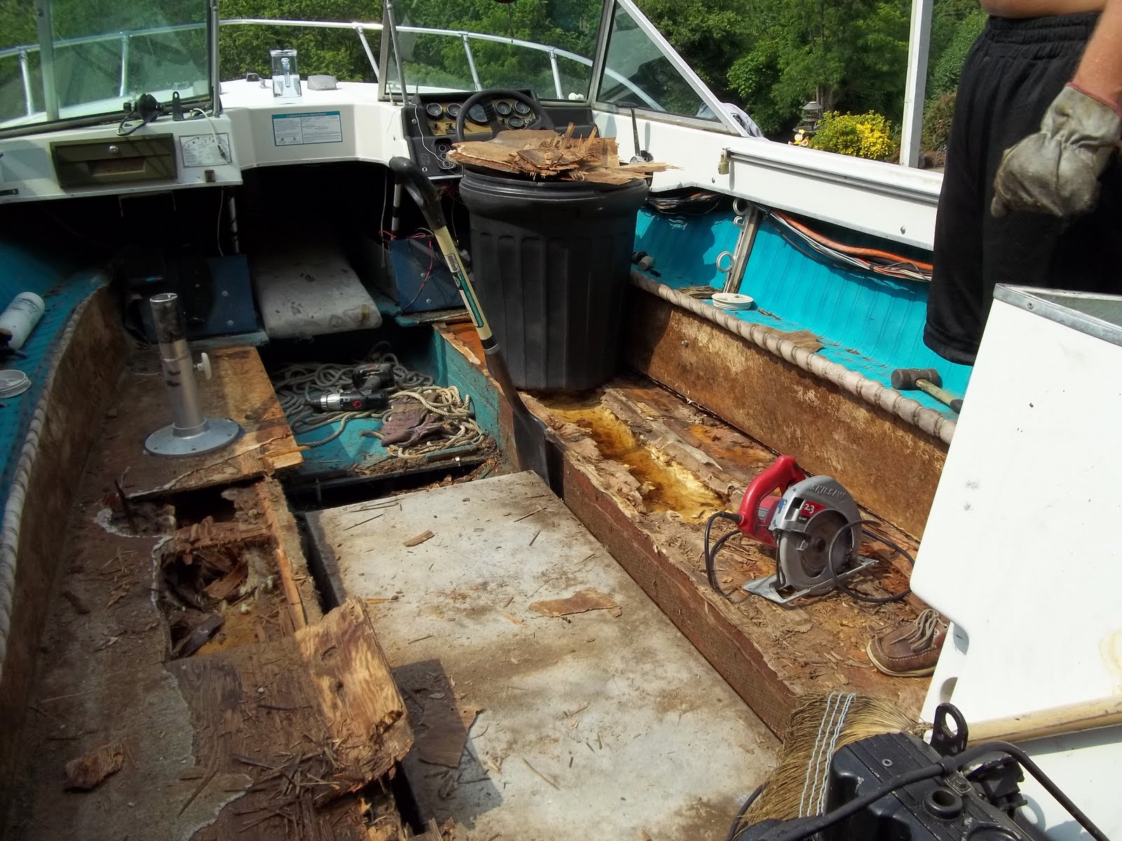 Fix your Old Boat How to repair rotten deck in Fiberglass boat