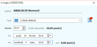Demande, validation et notification de congés