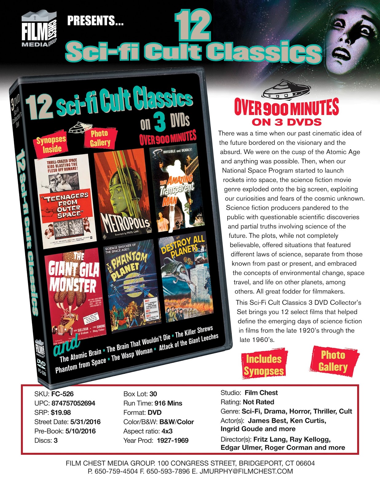 DVD & Blu-Ray Release Report: Film Chest Media Group Selects May 31 For