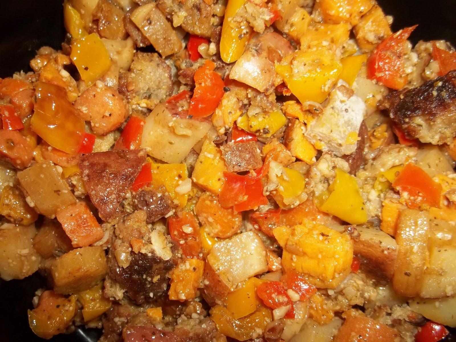 one day at a time Root Vegetable Hash with Amy's Kitchen Veggie Sausages
