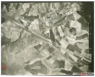 Catastro de la riqueza rústica. Fotografía aérea de Longares.1936