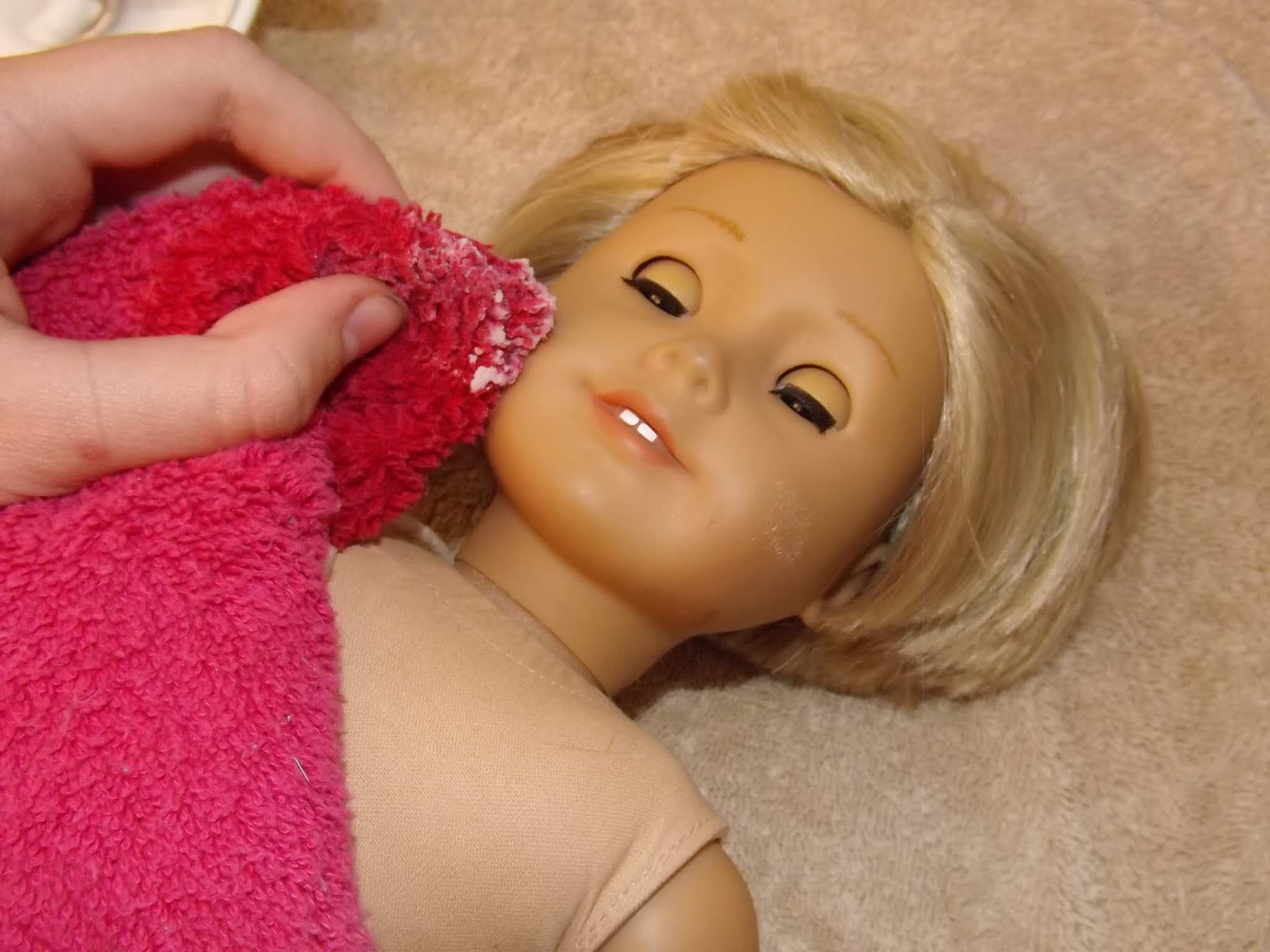 How to Fix an American Girl Doll Part One, Cleaning and Restringing