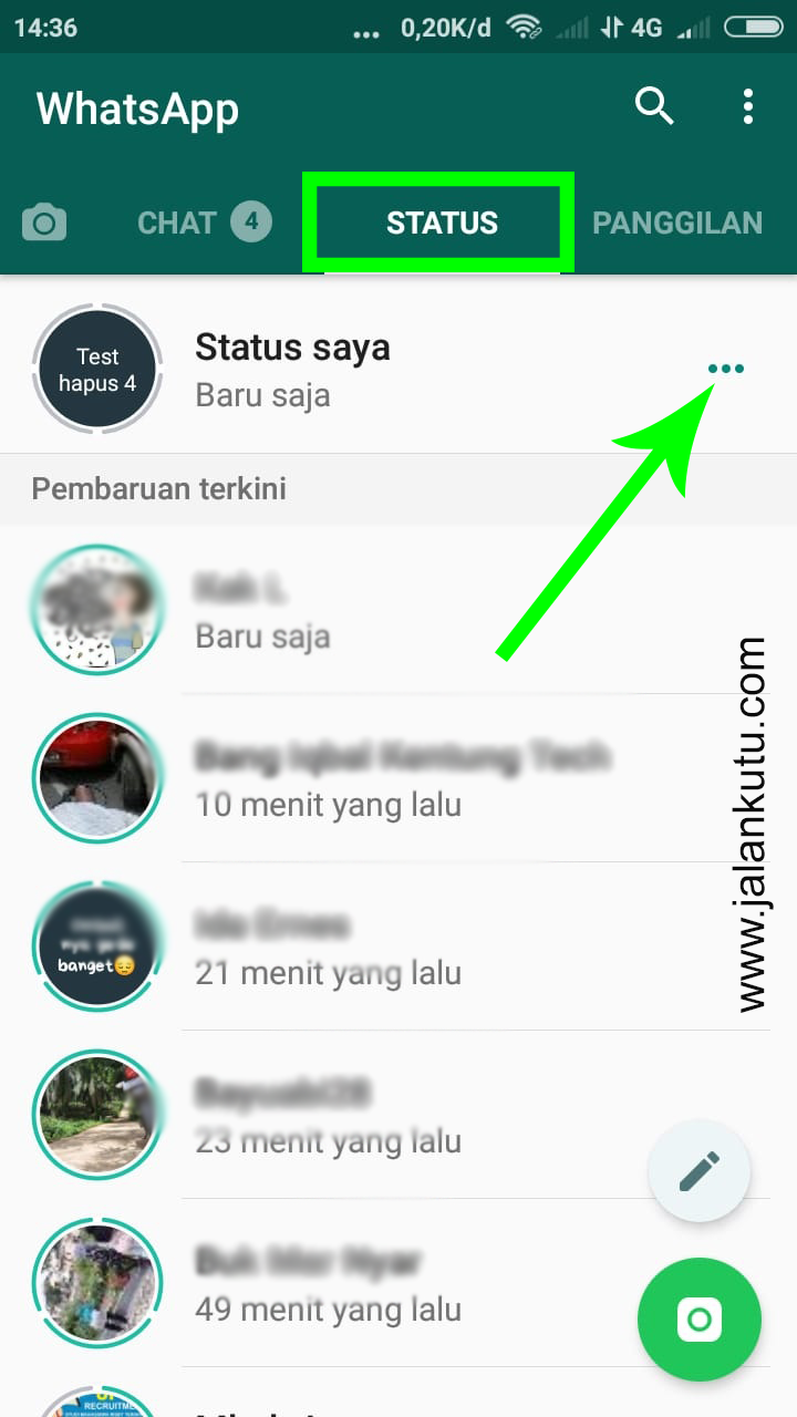 Cara Menghapus Status WA Yang Sudah di Lihat - JalanKutu.com - Tutorial ...