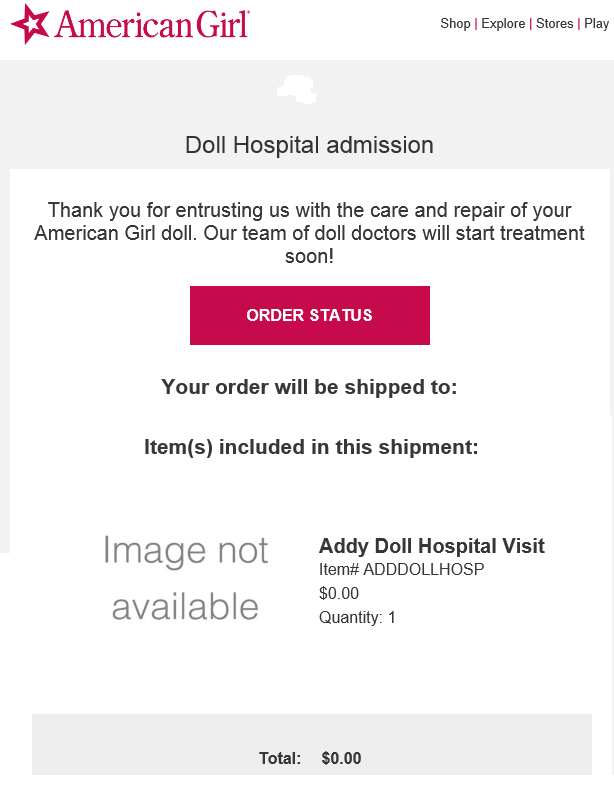 american girl doll hospital form