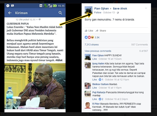 ini Fakta Lukas Enembe Tidak Pernah Bilang “Kalau Non Muslim tidak boleh jadi Gubernur DKI atau Presiden Indonesia maka biarkan Papua Melanesia Merdeka” ini Fakta Lukas Enembe Tidak Pernah Bilang “Kalau Non Muslim tidak boleh jadi Gubernur DKI atau Presiden Indonesia maka biarkan Papua Melanesia Merdeka”