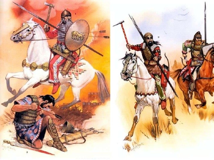 Начало широкого использования конного войска. Флаг скифов. Начало широкого использования конного войска в ассирийском. Scythian Transcription.