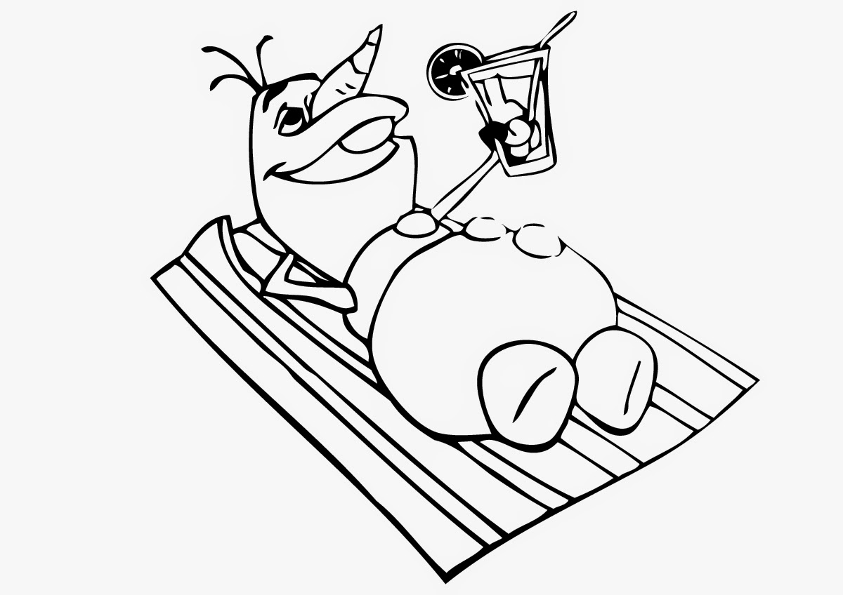 olaf coloring pages in summer - photo #29