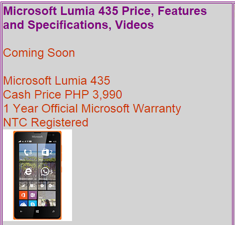 Microsoft lumia 435 price in ksa