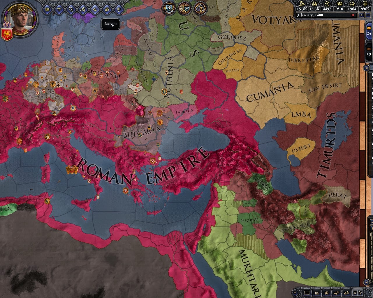 Ionian Dumpster Playing Now. CK2. Roman Empire 1400