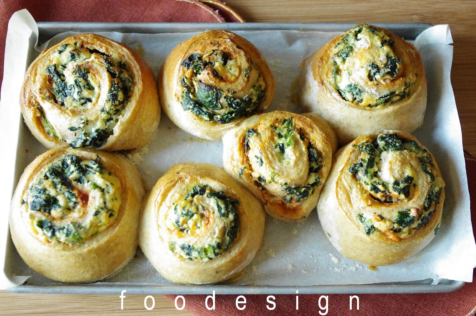 foodesign spinach and ricotta savory rolls