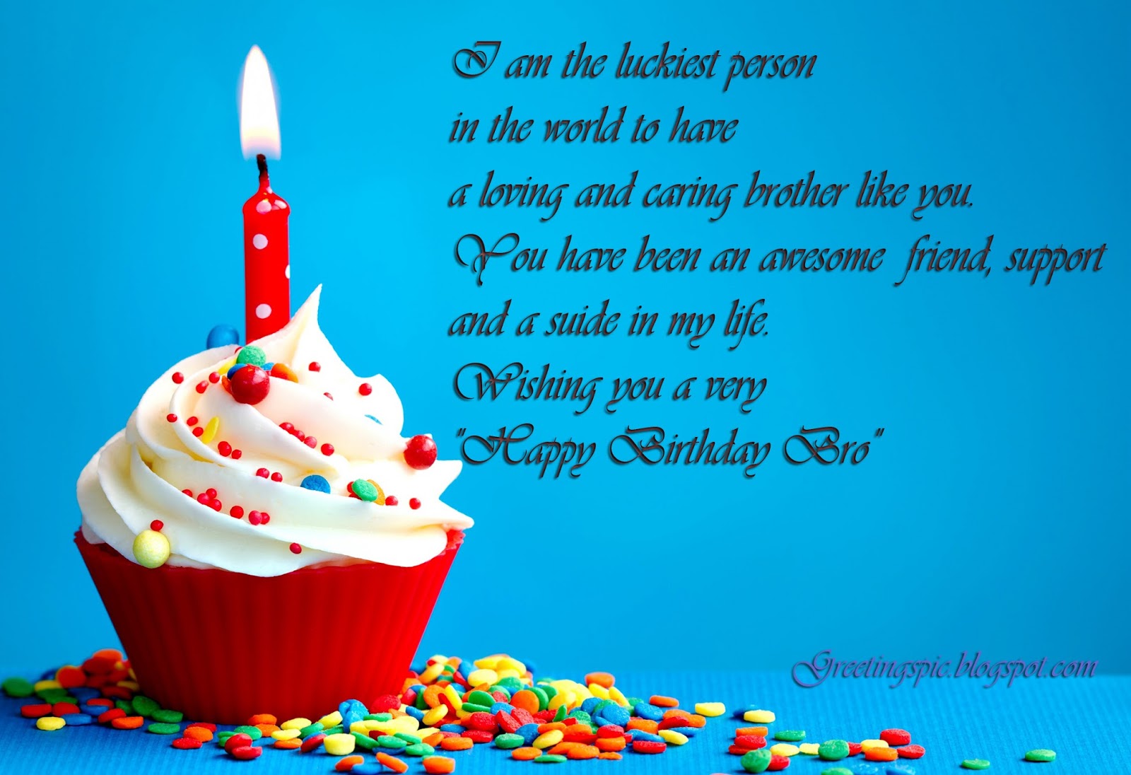 Birthday wishes quotes for brother with images ~ Greetings Wishes Images
