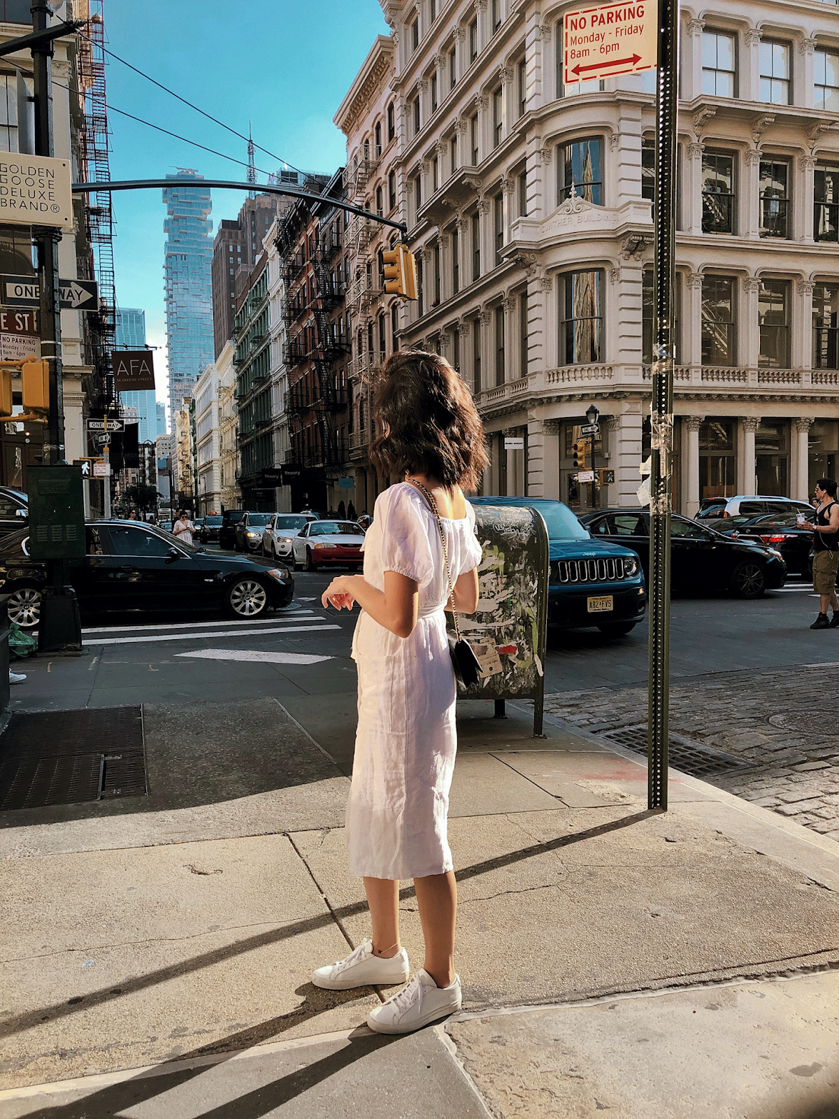 White Linen Dress, Summer Dresses, Button Up Bardot Dress, River Island Linen Dress, Summer Style, Personal Style Blogger / 062018 Briefly New York / FOREVERVANNY.com