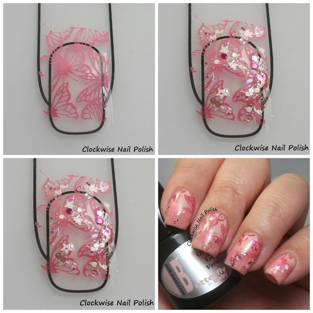 The Clockwise Nail Polish: GL Nails Baby Gel Polish Review & Butterfly Nail Art