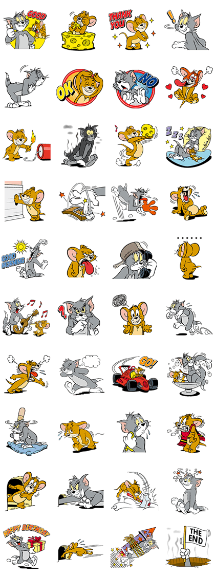 LINE Official Stickers - Tom and Jerry